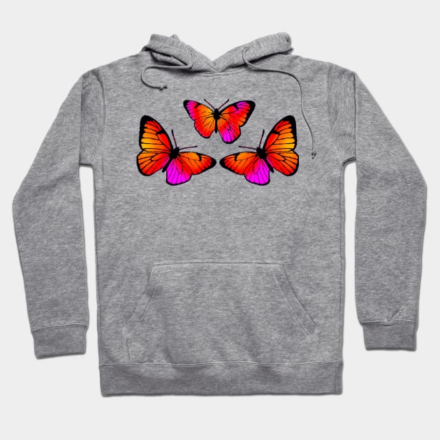 Three Butterflies Hoodie by Amanda1775